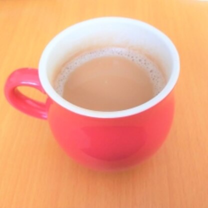 ノンカフェインのインスタントコーヒーで作ってみました。レンジで簡単にできて美味しくて幸せです♡ごちそうさまでした♪